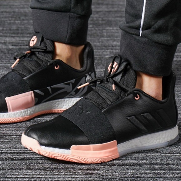 Adidas Black and Peach Athletic Shoes main image 7